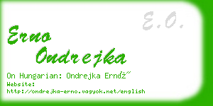 erno ondrejka business card